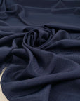 Dark blue, very soft and flowy, structured silk and acetate jacquard. High-quality deadstock fabric collected in Stock from a Maison de Couture in Italy.