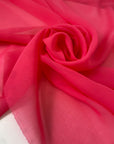 Delicate and lightweight magenta pure silk chiffon. Soft, transparent, and flowy—perfect for blouses, dresses, skirts, and refined layering.
High-quality deadstock collected in Stock from a Maison de Couture in Italy.