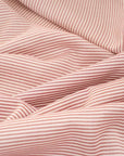 Red and white striped silk