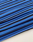 Multicolored blue cotton knit, stretchy, soft and droopy. High quality deadstock fabric.