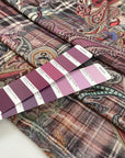 Multicolor viscose and polyester soft and warm jersey in beautiful cashmere design. High-quality deadstock fabric collected in Stock from a Maison de Couture in Italy.