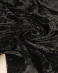 Shiny black velvet in a viscose and polyester blend. Very soft, light, and flowy, yet not transparent. Ideal for dresses, trousers, and skirts. High-quality deadstock collected in Stock from a Maison de Couture in Italy.