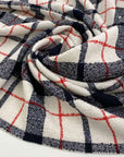 Multicolored bouclé fabric made of cotton, viscose and polyester. High quality deadstock fabric collected in Stock from a Maison de Couture in Italy.