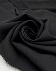 Black Elasticized Wool Cady