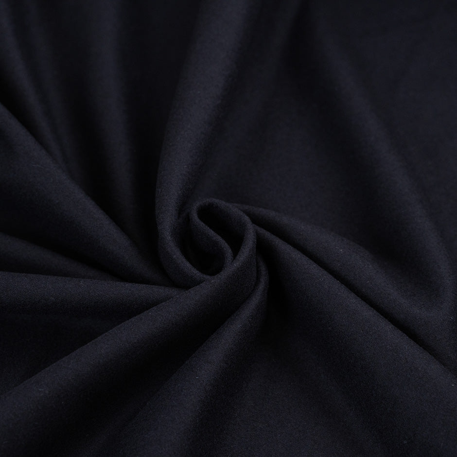 Soft blue virgin wool blend cloth coat tending to purple. High quality deadstock fabric.