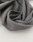 Soft and grey wool jacquard. High quality deadstock fabric.