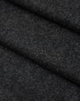 Gray pure wool flannel. Structured high-quality deadstock fabric collected in Stock from a Maison de Couture in Italy.