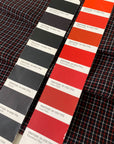 Pure viscose with a check pattern in the shades of black, red, and white. Very soft, flowy, and not transparent. Ideal for skirts and dresses. High-quality deadstock collected in Stock from a Maison de Couture in Italy.