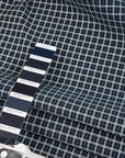 Double-face stretch jacquard with a refined diamond pattern ideal for structured garments and statement pieces. High-quality deadstock collected in Stock from a Maison de Couture in Italy.