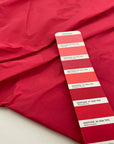 Crisp polyester tafta, solid color. High quality deadstock fabric picked up in Stock from a Maison de Couture in Italy.