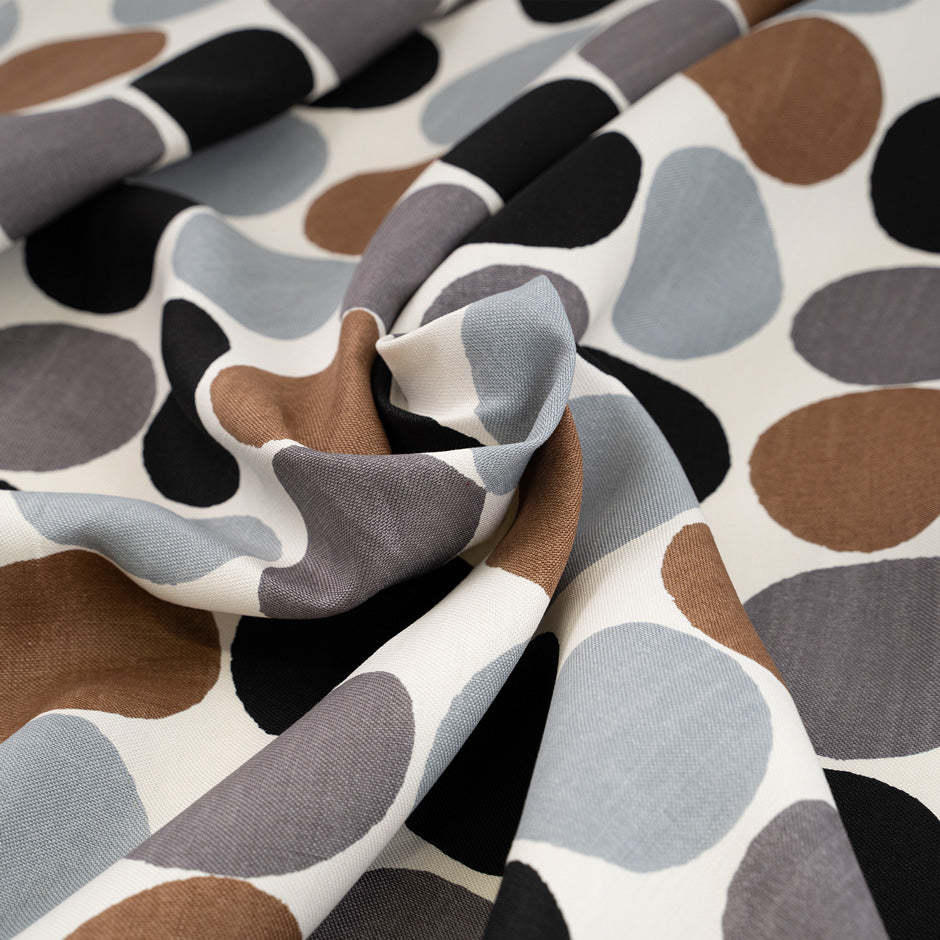 polka dot patterned linen