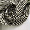 beige and black wool silk jacquard