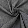 Black melange lightweight cotton denim, soft and non-stretch. Perfect trousers. High-quality deadstock collected in Stock from a Maison de Couture in Italy.
