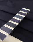 Pure cotton jersey Punto Milano in dark blue. Very soft and stretch, perfect for trousers, dresses, skirts, and jackets. High-quality deadstock collected in Stock from a Maison de Couture in Italy.