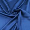 Blue double-face viscose-acetate crepe satin cady, soft, fluid and non-stretch. High-quality deadstock collected in Stock from a Maison de Couture in Italy.