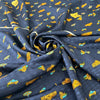 Blue Bottom Jaquard Silk Panel With Monuments