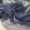 Very soft, light, flowy and transparent cotton-polyester stretch net in blue. Ideal for dresses and skirts. High-quality deadstock collected in Stock from a Maison de Couture in Italy.