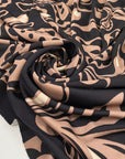 Brown Printed Viscose Jersey