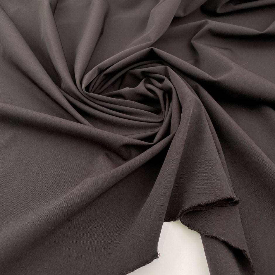 Gabardine polyester virgin wool bistro brown