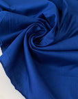 Pure cotton light gabardine in royal blue Déjà Vu Blue. Not stretch, soft with a crunchy texture. Ideal for trousers, skirts, dresses, and light jackets.
High-quality deadstock collected in Stock from a Maison de Couture in Italy.
