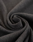 Dark gray soft and stretchy ribbed knit fabric. High quality deadstock fabric.