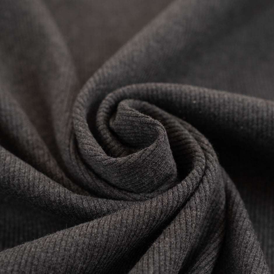 Dark gray ribbed knit - Sample