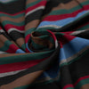 Multicolor striped cotton jersey, soft and stretchy. Deadstock fabric picked up from a Maison de Couture in Italy.