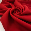 Double wool crepe in red, heavy and flowy. High-quality deadstock collected in Stock from a Maison de Couture in Italy.
