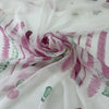 Crepe Silk Chiffon Panel With Stripes And Dot Printing