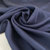 Heavy silk twill in dark blue very soft and flowy. High-quality deadstock fabric collected in Stock from a Maison de Couture in Italy.
