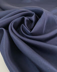 Heavy silk twill in dark blue very soft and flowy. High-quality deadstock fabric collected in Stock from a Maison de Couture in Italy.