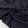 Pure cotton jersey Punto Milano in dark blue. Very soft and stretch, perfect for trousers, dresses, skirts, and jackets. High-quality deadstock collected in Stock from a Maison de Couture in Italy.