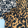 Very soft and stretch jersey with animal print in the shades of ochre and beige. Flowy and not transparent, ideal for dresses, skirts and t-shirts. High-quality deadstock collected in Stock from a Maison de Couture in Italy.