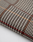 Prince Of Wales Rigid Pure Wool. High-quality deadstock fabric collected in Stock from a Maison de Couture in Italy.