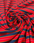 Red Cotton Jersey With Stripes