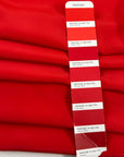 Red Silk And Acetate Crepe De Chine