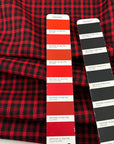 Red And Black Yarn-Dyed Checked Wool