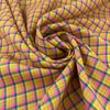 Multicolor Yarn-Dyed Checked Virgin Wool