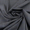 Dark Blue Checked Wool