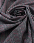 Black Pinstriped Wool