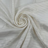 White Silk Jacquard With Stripes