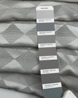 Silver Yarn Dyed Geometric Pattern Silk Jacquard