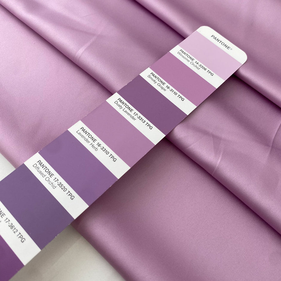 Dark Lilac Polyester Matte Sateen