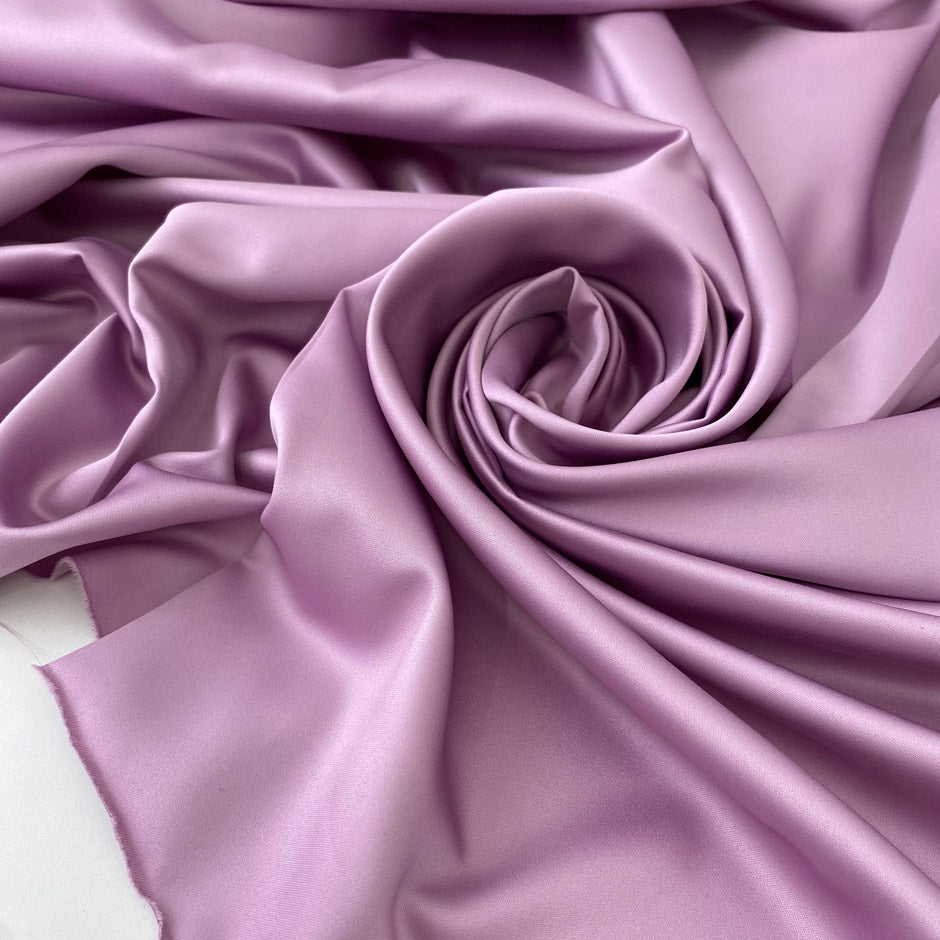 Dark Lilac Polyester Matte Sateen