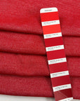Red Based Wool With White Stripes