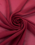 Bordeaux Stretch Silk Georgette