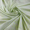 Lime Green Striped Yarn Dyed Cotton Popeline