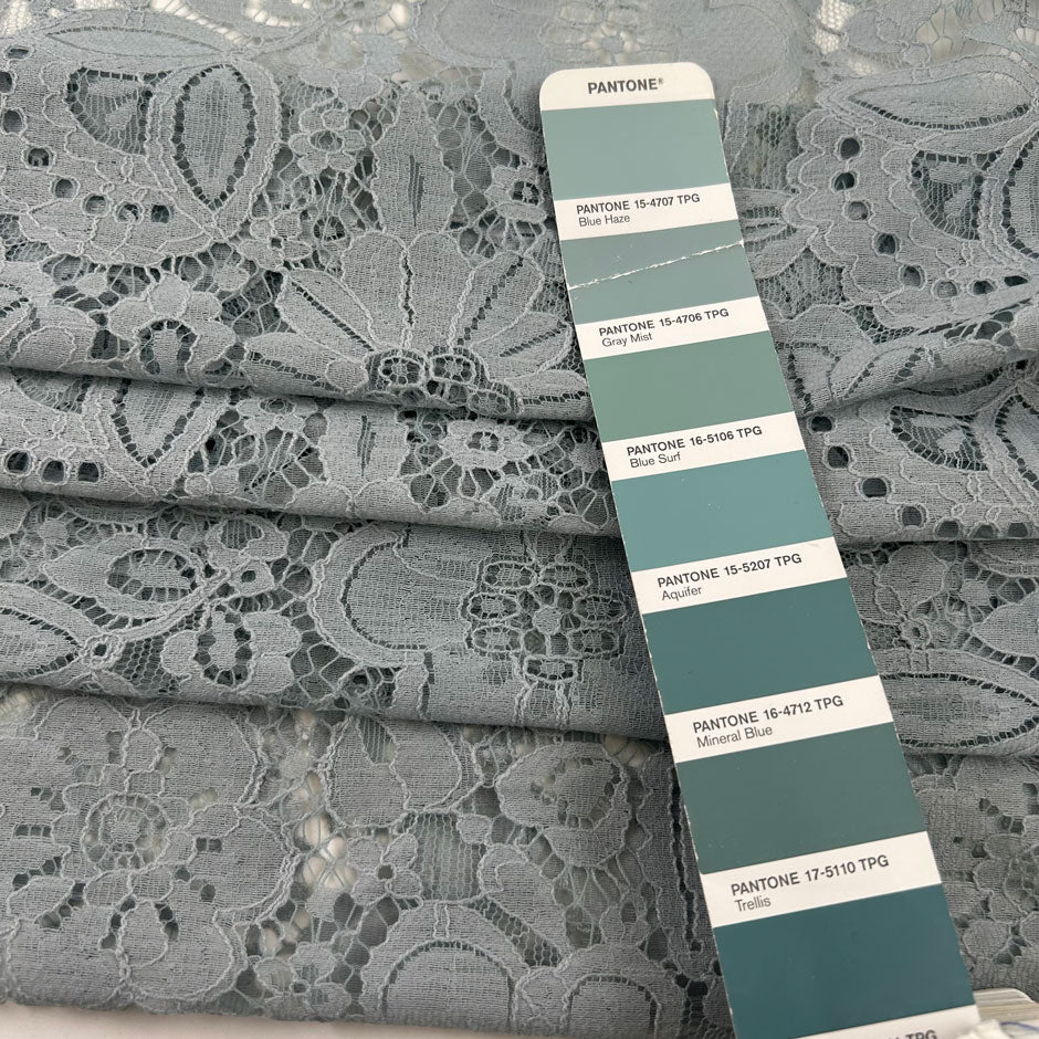 Light Blue Lace With Flowers