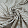 Striped White And Beige Viscose And Linen Blend