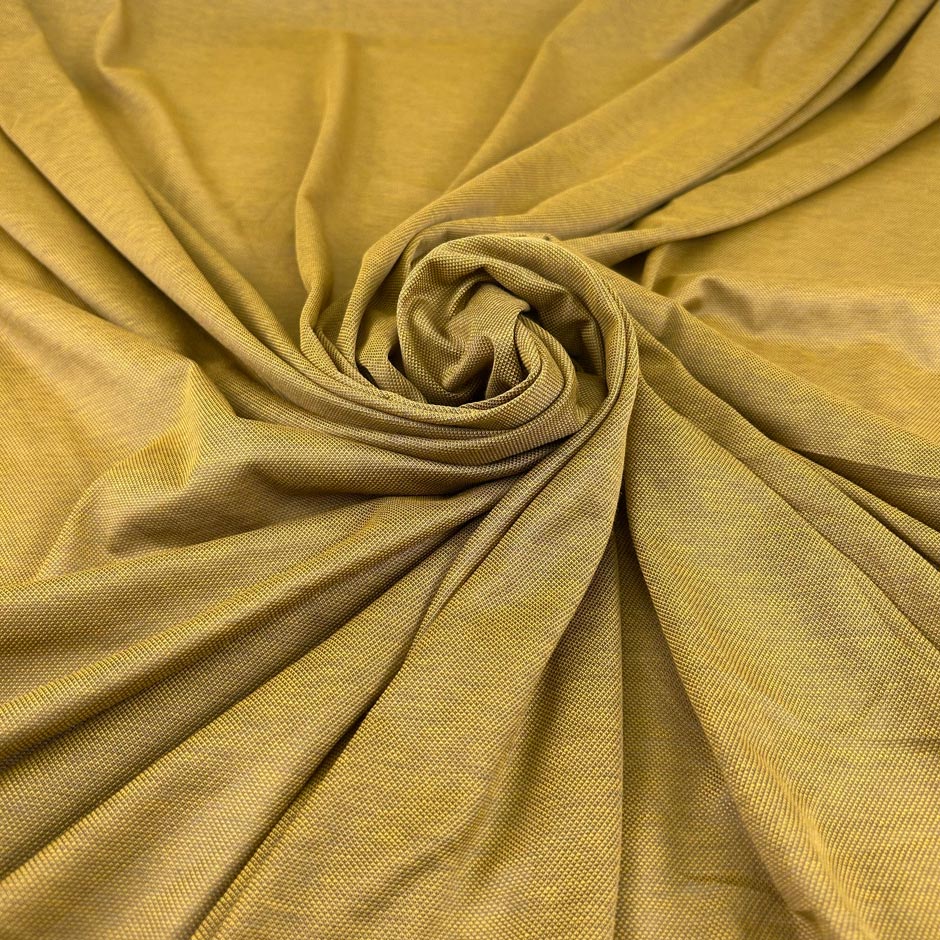 Olive Green Piquet Cotton Jersey